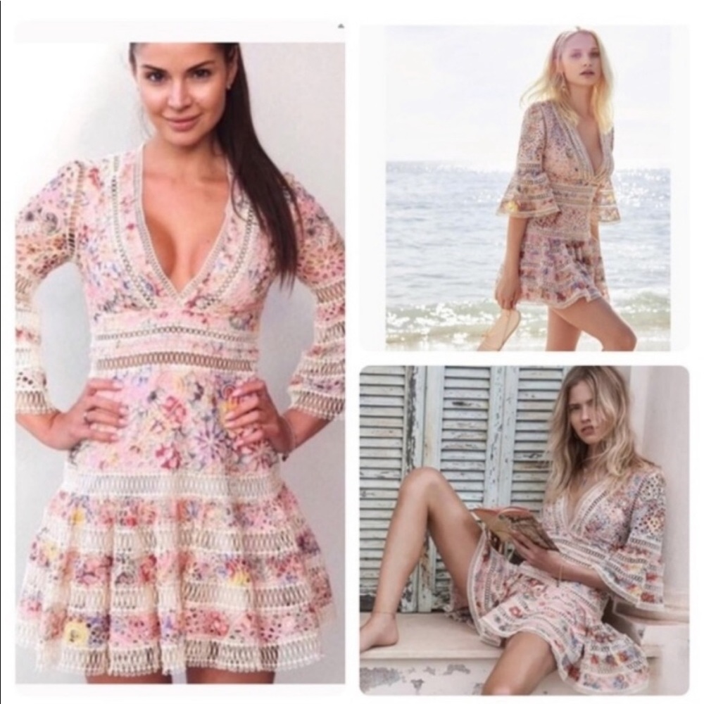 New Few Moda Lovelorn Floral Flutter Dress